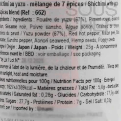 7 Spice Blend Shichimi with Yuzu, 25g