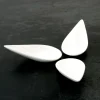 12 x Small Porcelain Tear Drop Canape Spoon