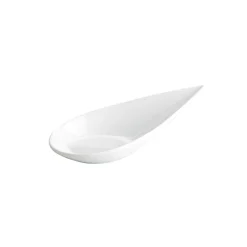 12 x Small Porcelain Tear Drop Canape Spoon