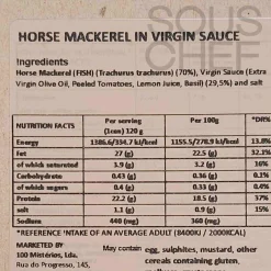 ABC+ Horse Mackerel in Virgin Sauce, 120g