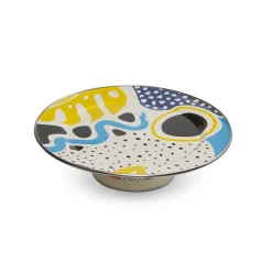 Abstract Enamel Cake Stand, 30cm dia