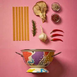 Abstract Enamel Colander, 22cm