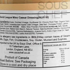 Acid League Miso Caesar Dressing, 300ml