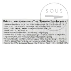 Bakasco Yuzu Hot Sauce, 60ml