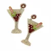 Beaded Martini Earrings