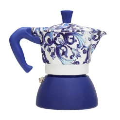 Bialetti x Dolce & Gabbana Blue Moka Induction Coffee Maker, 4 Cup
