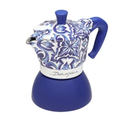 Bialetti x Dolce & Gabbana Blue Moka Induction Coffee Maker, 4 Cup