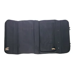 Black Buffalo Leather Knife Bag, 11 Slots