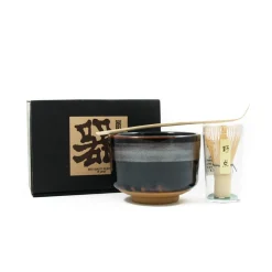 Black Glaze Matcha Bowl Set