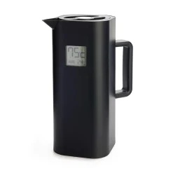 Black Thermos with Thermometer, 1 Litre