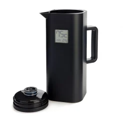 Black Thermos with Thermometer, 1 Litre