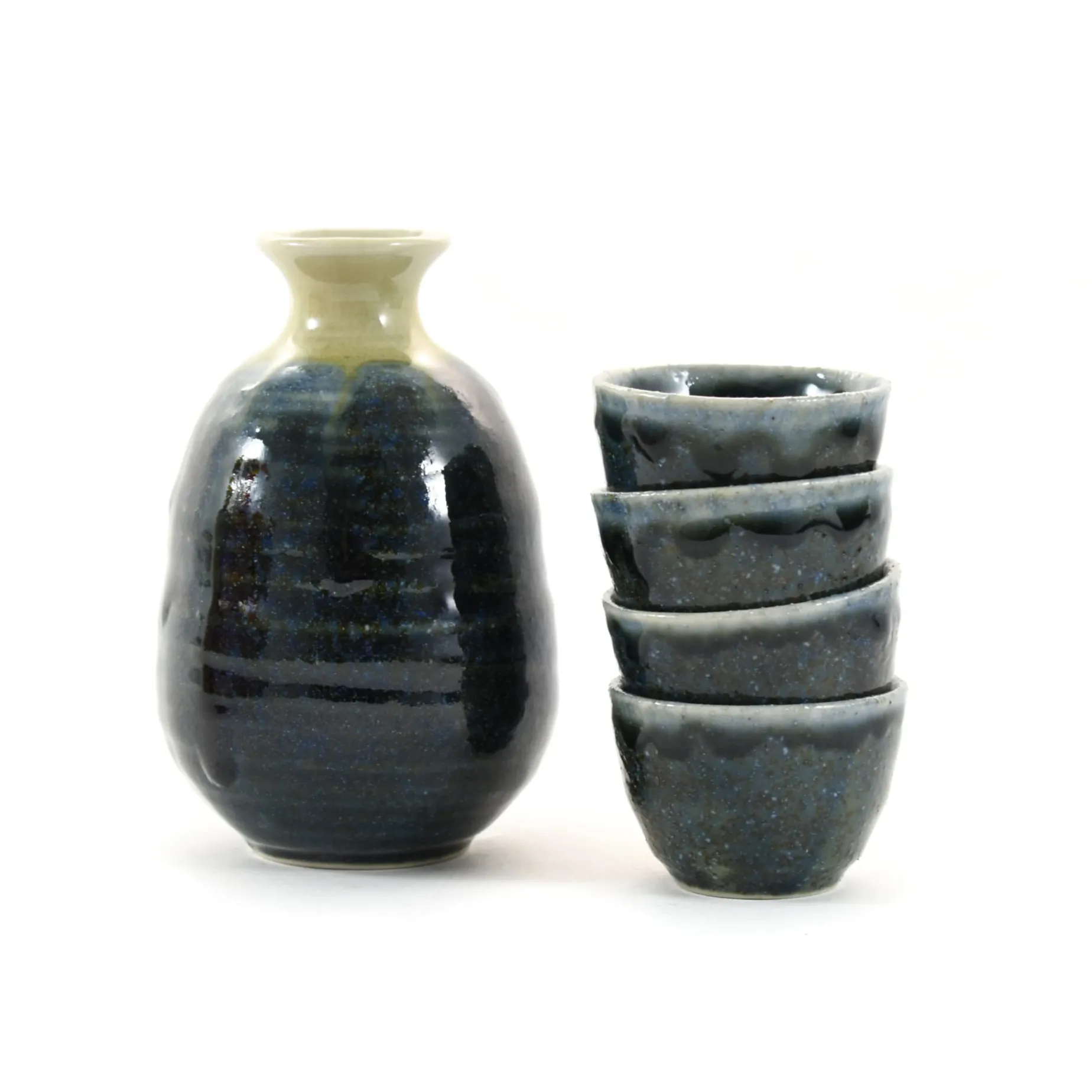 Blue Glaze Sake Set