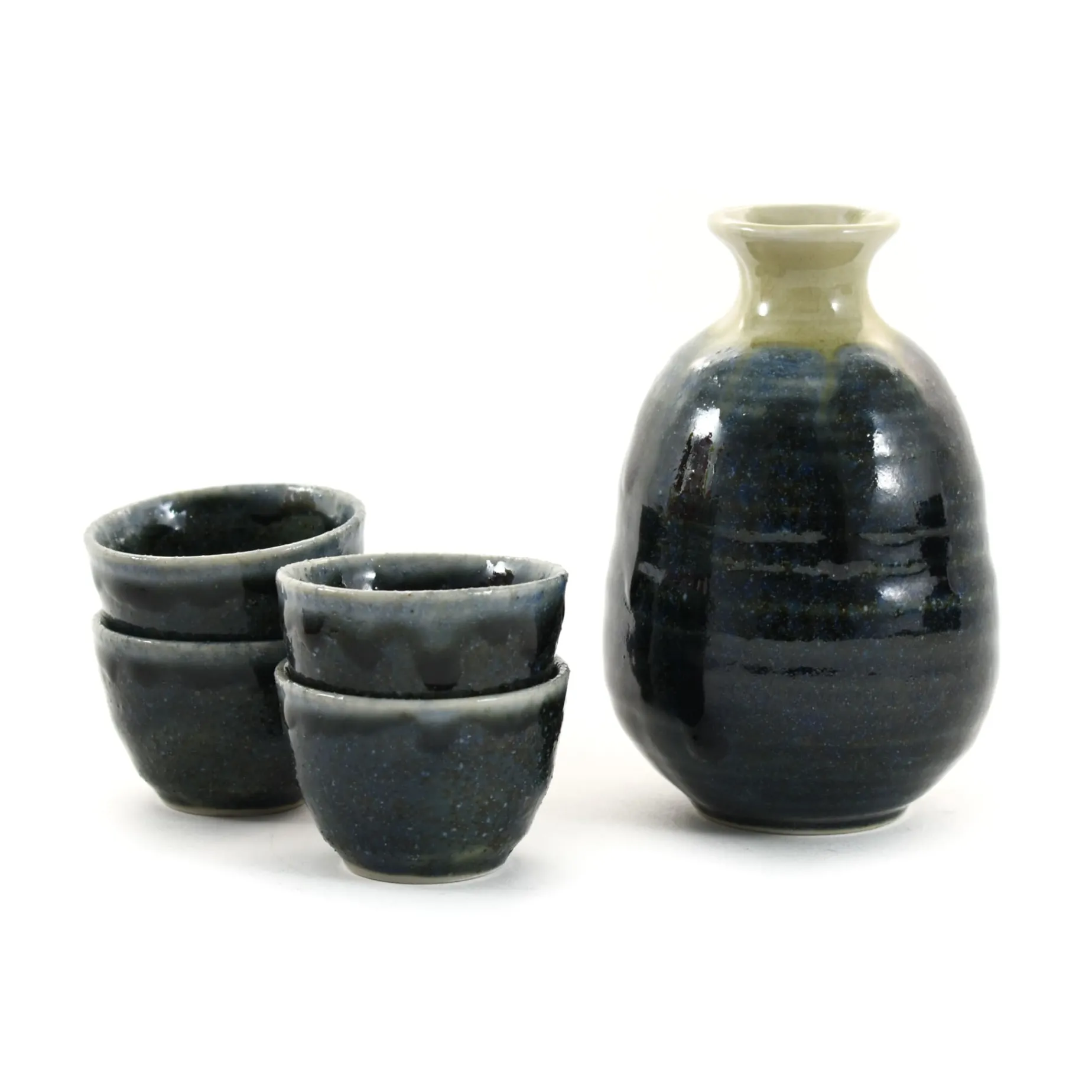 Blue Glaze Sake Set