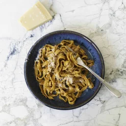 Blue Glaze Wide Shallow Bowl