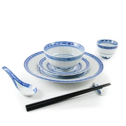 Blue Rice Pattern Side Plate, 15cm