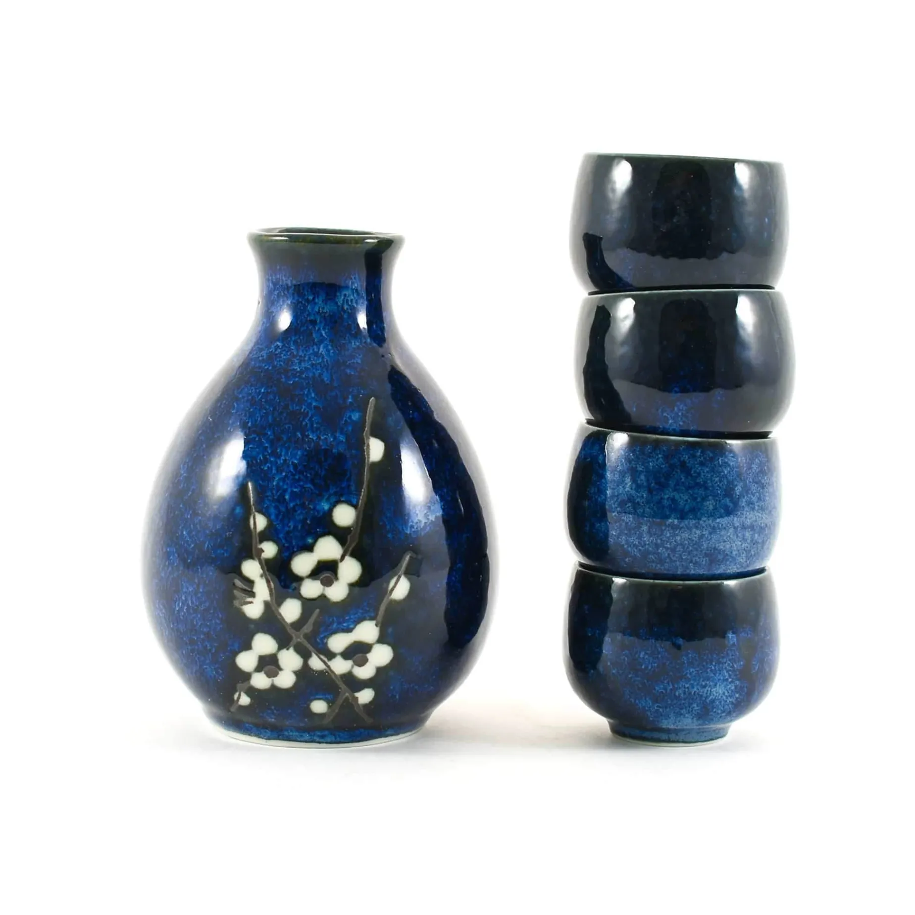 Blue Sakura Sake Set