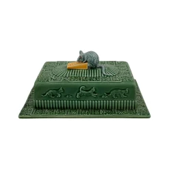 Bordallo Pinheiro Cheese Tray with Mouse and Lid