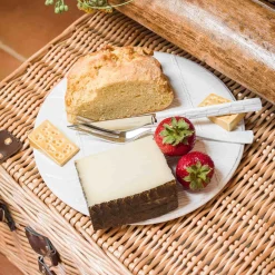 Bordallo Pinheiro White Cheese Tray with Yellow Cheese