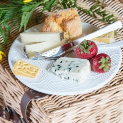 Bordallo Pinheiro White Cheese Tray with Yellow Cheese