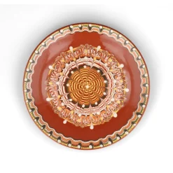 Bulgarian Troyan Brown Dinner Plate, 26cm