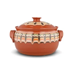 Bulgarian Troyan Brown Terracotta Cooking Pot