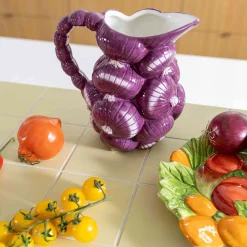 Ceramic Red Onion Jug, 1 Litre