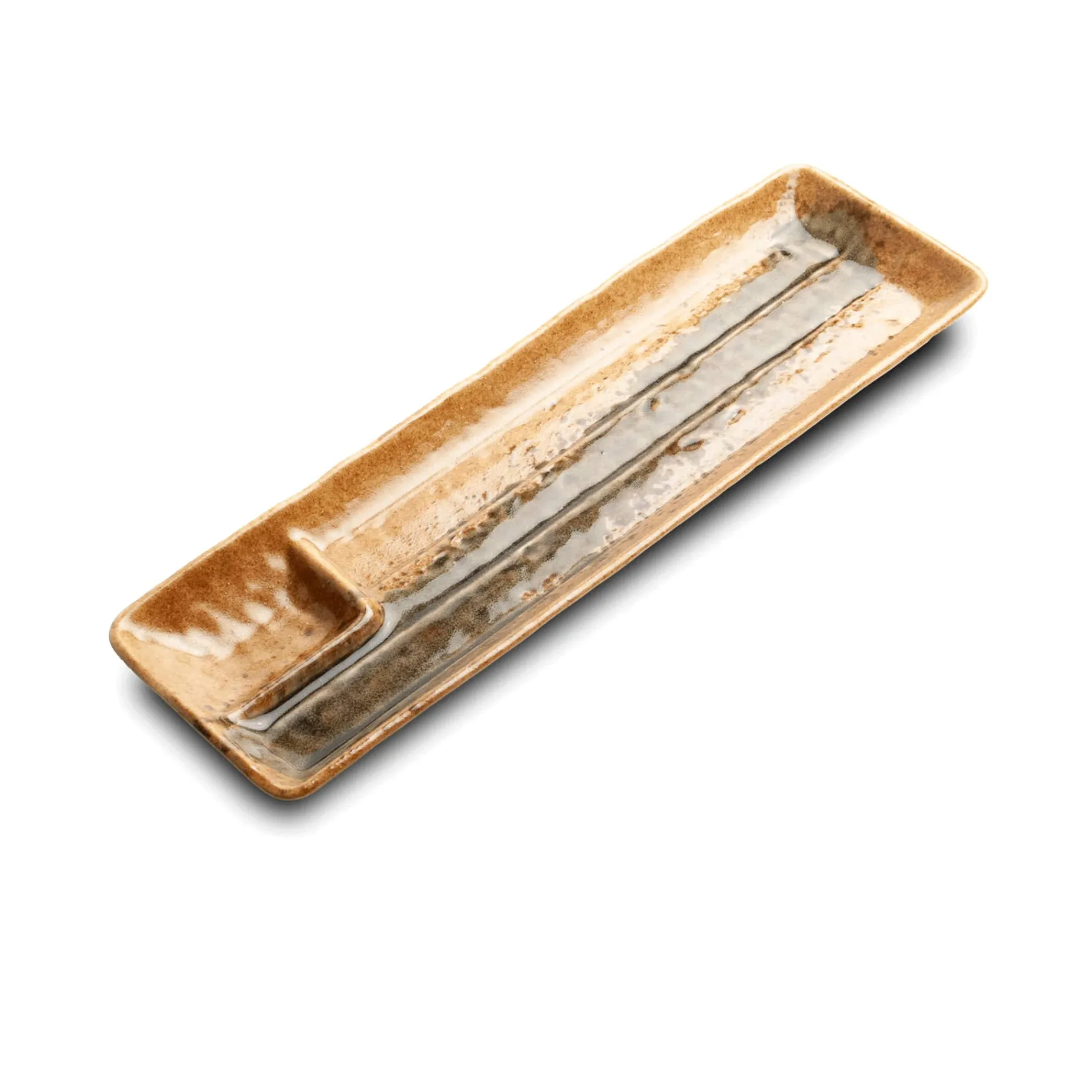 Chairo Sushi Platter with Soy Sauce Compartment, 33.5cm