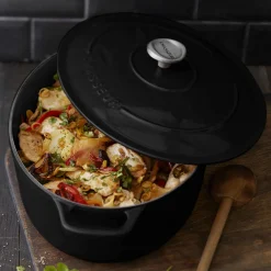 Chasseur Black Cast Iron Oval Dutch Oven, 29cm