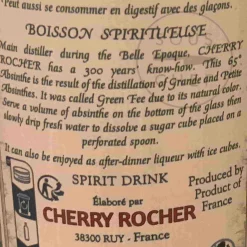 Cherry Rocher Green Absinthe Grand Or 65%, 350ml