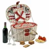 Cheverny Cherry Print Picnic Basket, 4 Person