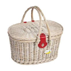 Cheverny Cherry Print Picnic Basket, 4 Person