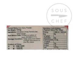 Chinese Five Spice Pouch, 100g
