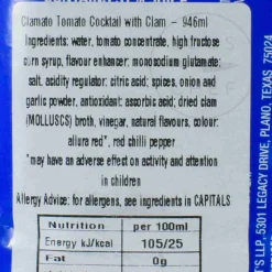 Clamato Tomato Cocktail Glass Bottle