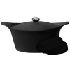 Cookut Lightweight Non-Stick Dutch Oven with Pot Holders, Black, BPA-Free