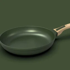 Cookut Lightweight Non-Stick 3 Piece Cookware Set with Detachable Handles, Green, BPA-Free