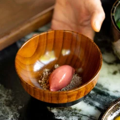 Dantsuki Jujuba Wood Soup Bowl, 12cm