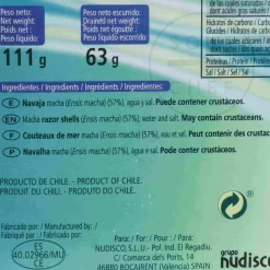 Diamir Chilean Razor Clams in Brine, 120g