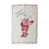 Dinette Dancing Lobsters Linen Tea Towel