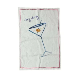 Dinette Very Dirty Martini Linen Tea Towel