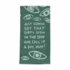 Dish In The Sink Cotton Jacquard Tea Towel