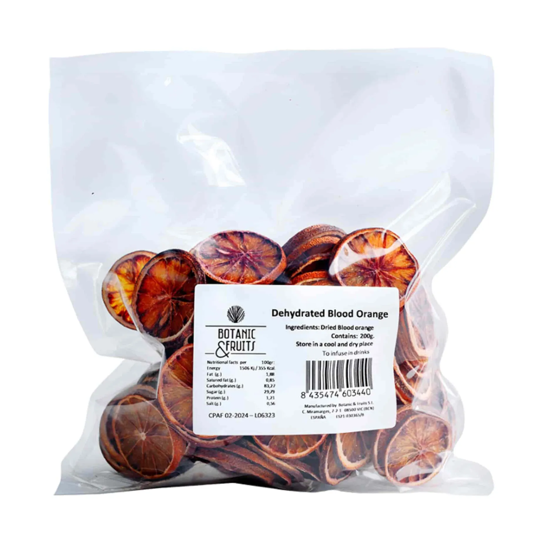 Dried Blood Orange Slices, 200g