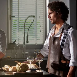 Dutchdeluxes Leather BBQ Apron in Vintage Brown