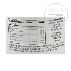 El Yucateco Concentrated Hibiscus Syrup, 700ml