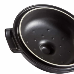 Emile Henry Delight Black Ceramic Induction Cocotte, 27cm