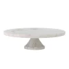Fenya Star White Marble Cake Stand, 30cm