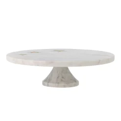 Fenya Star White Marble Cake Stand, 30cm