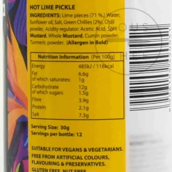 Ferns' Hot Lime Pickle, 380g