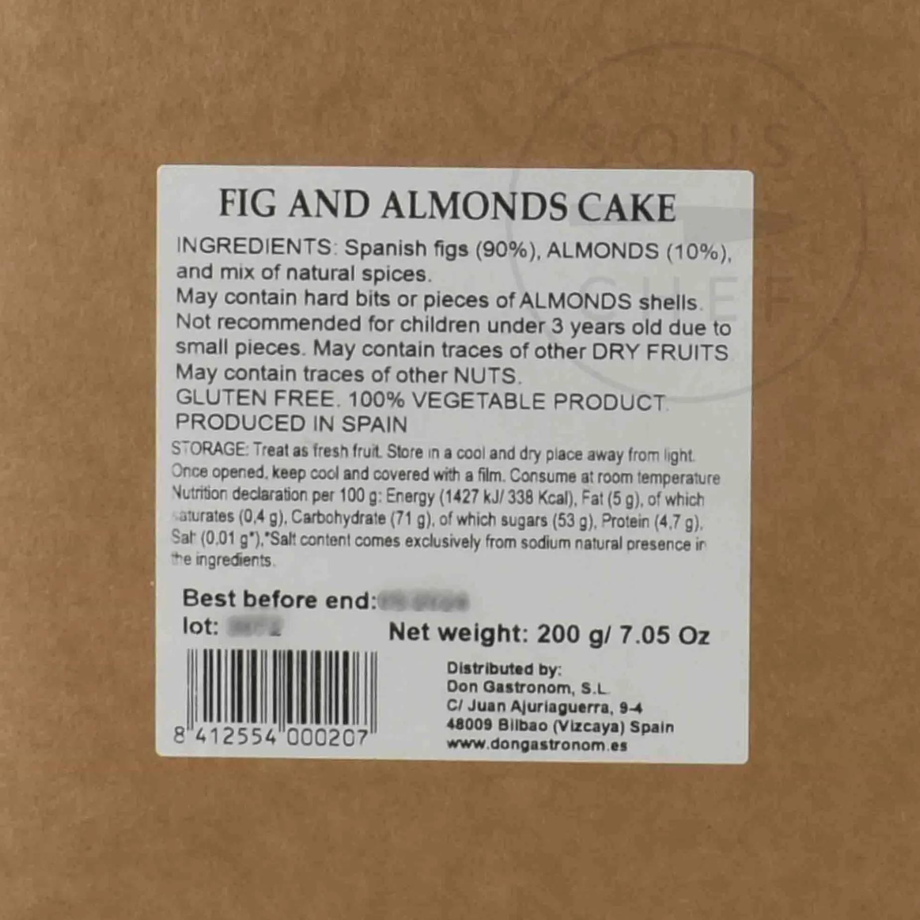 Fig and Almonds Dried Fruit Cake, 200g
