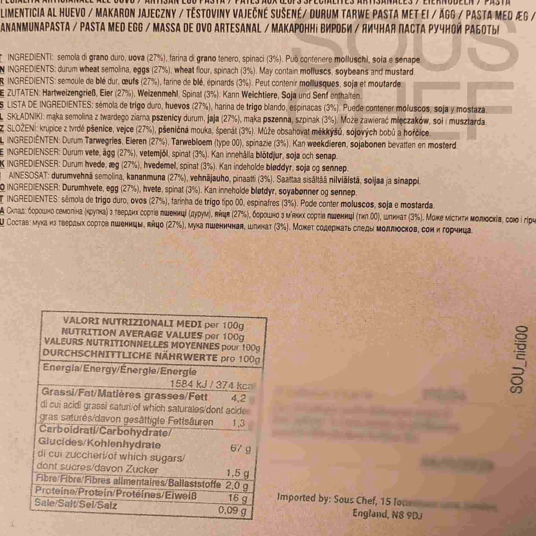 Filotea Nidi Tagliatelle Paglia & Fieno Pasta, 500g