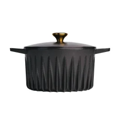 FIREUP Black Cast Iron Dutch Oven, 26cm